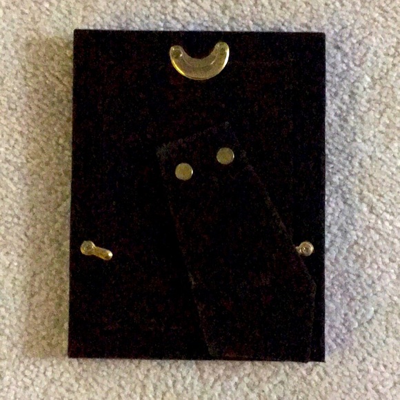 Black Lacquer & Solid Brass Picture Frame. Vintage. NWT - Picture 2 of 2